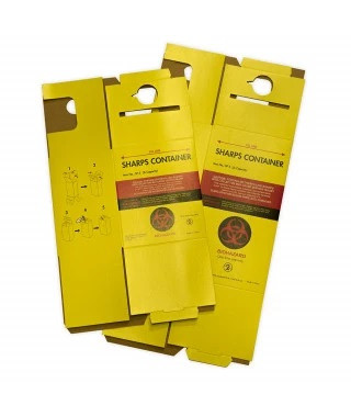 Cardboard Sharps Bin 3L Yellow