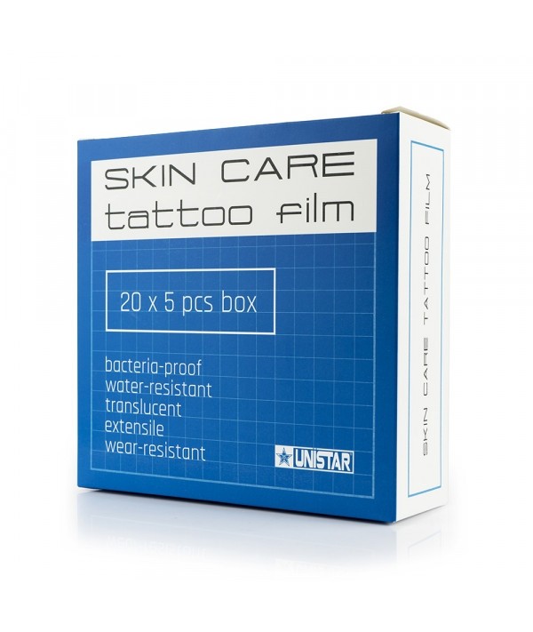 Unistar Skin Care tattoo film dressing - 5 pieces - 12,5 x 12,5 cm