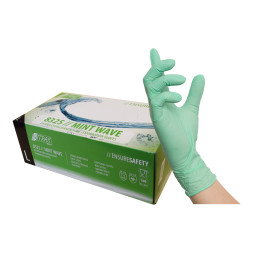 Nitras Medical Mint Wave Nitrile Gloves