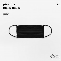 Piranha Reusable Black Face Mask