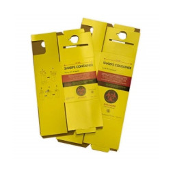 Cardboard Sharps Bin 5L Yellow