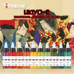 Xtreme Ink Ukiyo - E Traditional Japanese Colour Set 10x30ml Reach