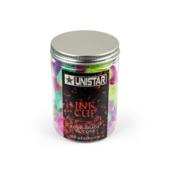 Unistar Ink Cups Stable Silicone 13mm Jar of 100 Mixed Colours
