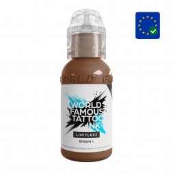 World Famous Limitless Tattoo Ink Brown 1 (30ml)