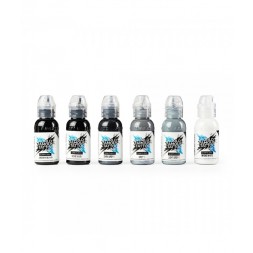 World Famous Limitless Tattoo Ink Noire Set V2 (6x 30ml)